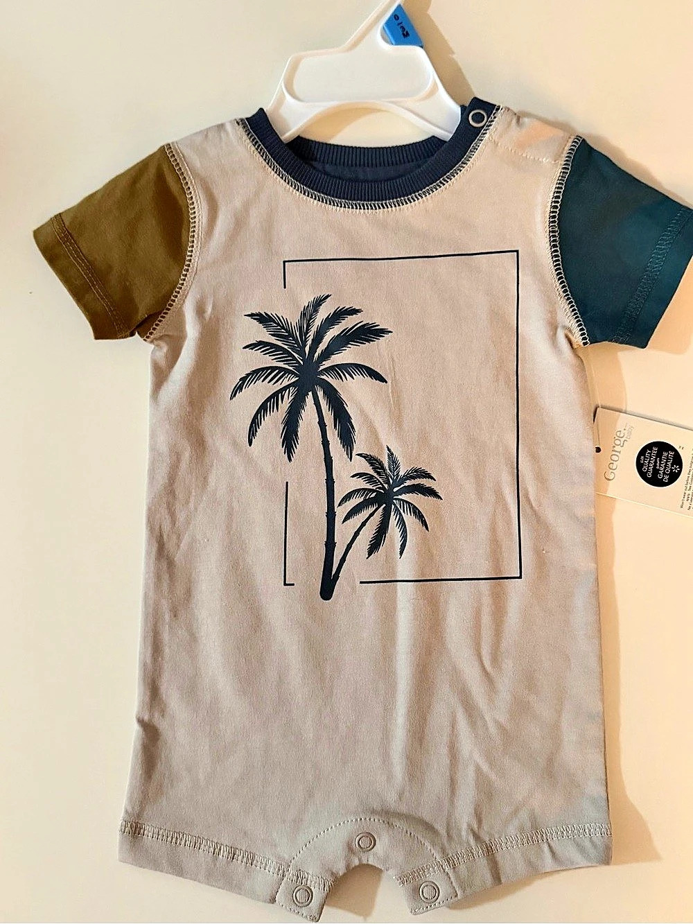 George Baby Palm Tree Graphic Romper